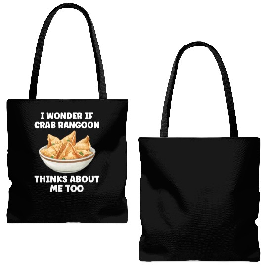 If Crab Rangoon Thinks about Me Too Funny Tote Bags (AOP)