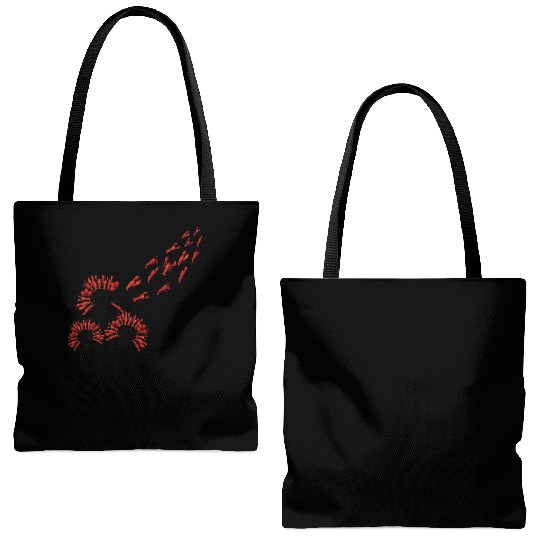 Flower Dandelion Lobsters Tote Bags (AOP) for Lobster Lover
