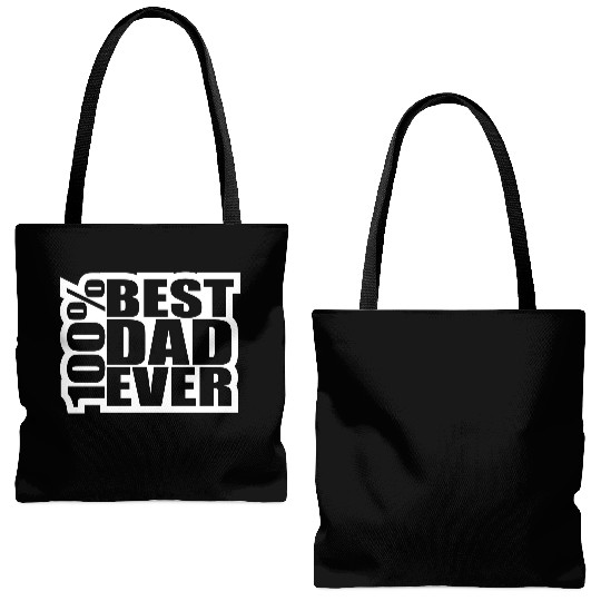 100 % Best Dad Ever Coolest Daddy in the World Tote Bags (AOP)