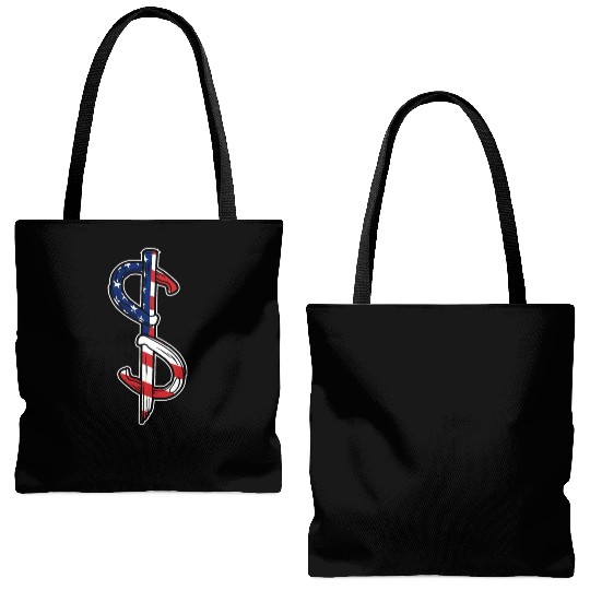 Horseshoe Pitching USA FLag Tote Bags (AOP)