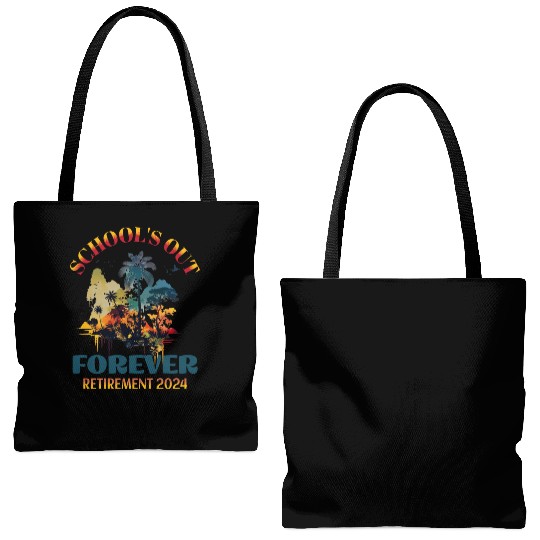 School's Out Forever Teacher Retirement 2024 Tote Bags (AOP)