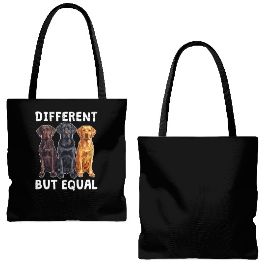 Labrador Dogs DIFFERENT BUT EQUAL Labrador Tote Bags (AOP)