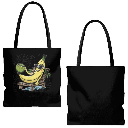 Tropical Paradise: Tranquil Beach Sunset Tote Bags (AOP)