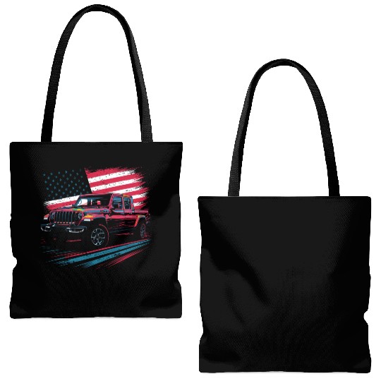 Jeep Gladiator JT US Flag Tote Bags (AOP)