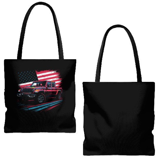 Jeep Gladiator JT US Flag Tote Bags (AOP)