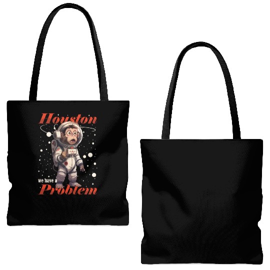 Houston we have a problem astronaut space monkey Tote Bags (AOP)