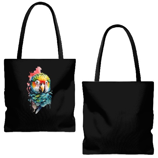 Macaw, Budgie Cockatoo, Parrot Flock Tote Bags (AOP)