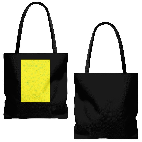Green stars on a yellow background Tote Bags (AOP)