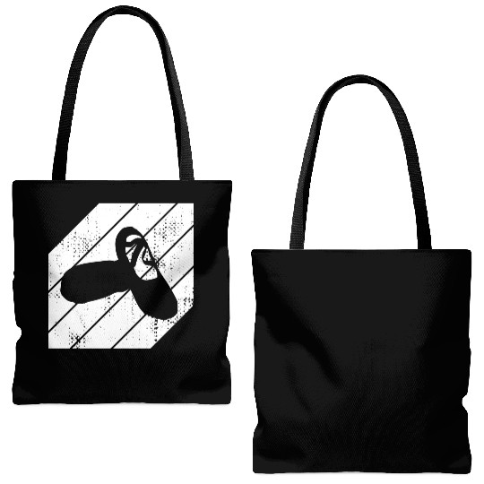 Ballet Slippers Sketch Tote Bags (AOP)