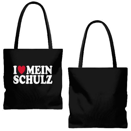 I Love My Schulz Heart Family Wedding Tote Bags (AOP)