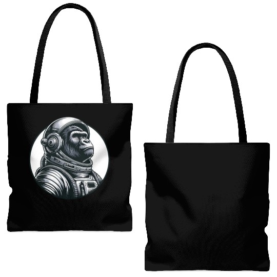 Chimpanzee Astronaut in Space Tote Bags (AOP)