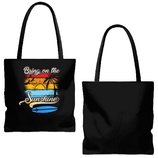 Bring on the Sunshine! Text Design Tote Bags (AOP)