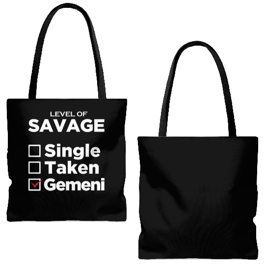 Zodiac Single Taken Gemini Tote Bags (AOP)