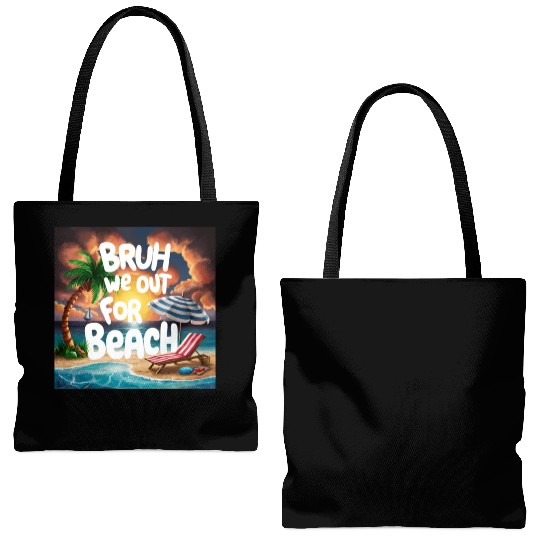 Bruh We Out For Beach end of school year teacher Tote Bags (AOP)