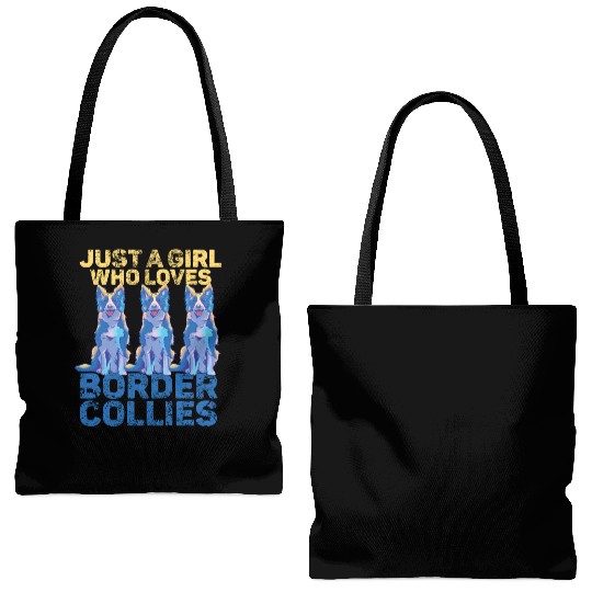 Border Collie Mom and Dad Unique Design Tote Bags (AOP)