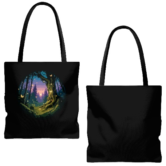Enchanted Forest: Mystical Twilight Tote Bags (AOP)