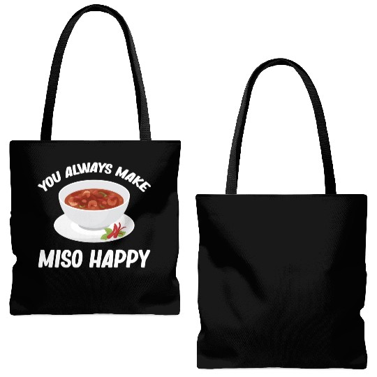 You Always Make Miso Happy Chinese Cuisine Tote Bags (AOP)