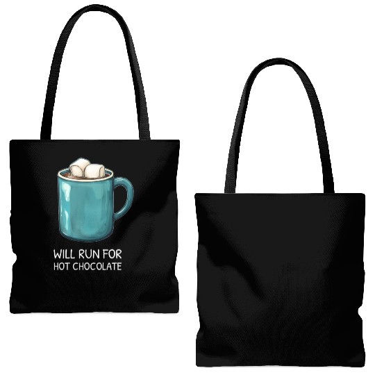 I will Run For Hot Chocolate - Chocolate Lover Tote Bags (AOP)