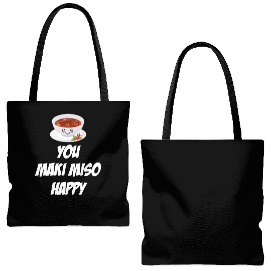 You Maki Miso Happy Asian Chinese Cuisine Tote Bags (AOP)