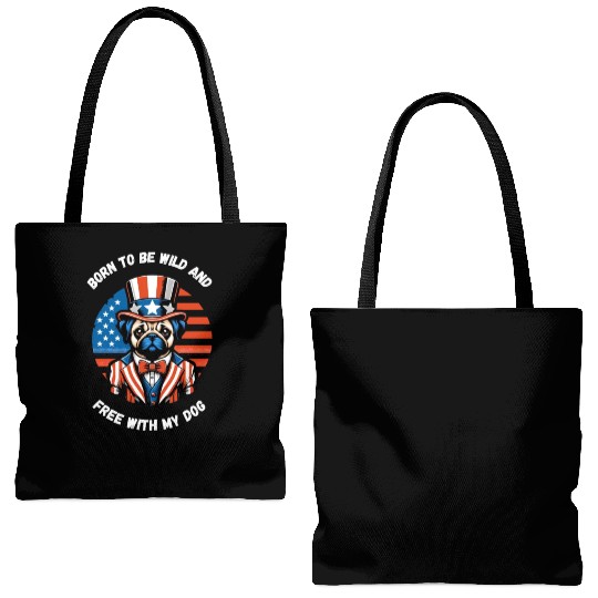 independance day,Born to be wild and free with my Tote Bags (AOP)