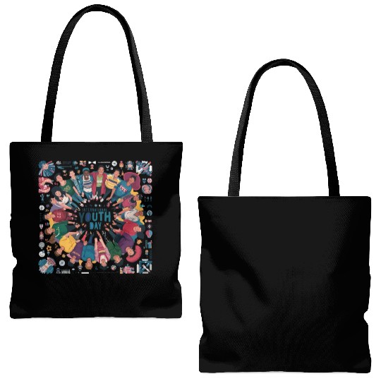 Happy International Youth day Tote Bags (AOP)