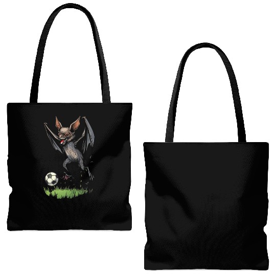 Fledermaus Bat Fußball Soccer Ball Bats Tote Bags (AOP)
