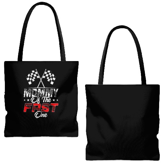 Mommy Of The Fast One First Birthday Racing Car Tote Bags (AOP)