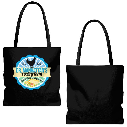 Dr Manhattan Poultry Farm Tote Bags (AOP)