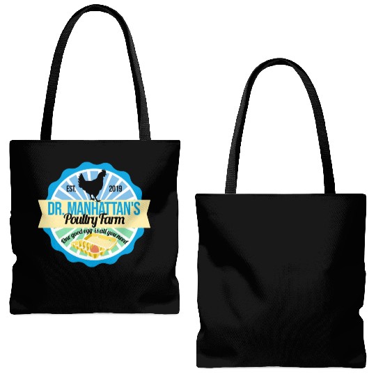 Dr Manhattan Poultry Farm Tote Bags (AOP)