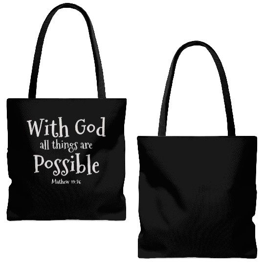 Faith Over Fear Inspirational Christian Design Tote Bags (AOP)