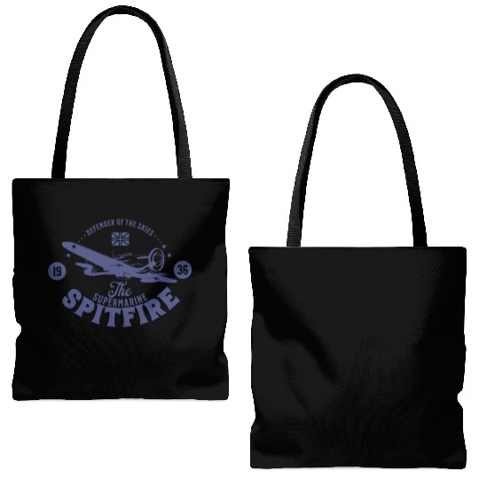 Spitfire - Defender of The Skies | WW2 Plane Tote Bags (AOP)