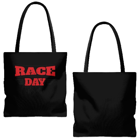Race Day Car Racing Checkered Flag Tote Bags (AOP)