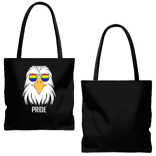 LGBTQ BALD EAGLE PRIDE DESIGN Tote Bags (AOP)