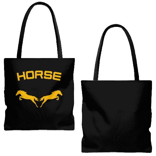 Horses Double Horse Riding Horsepower Lover T Tote Bags (AOP)