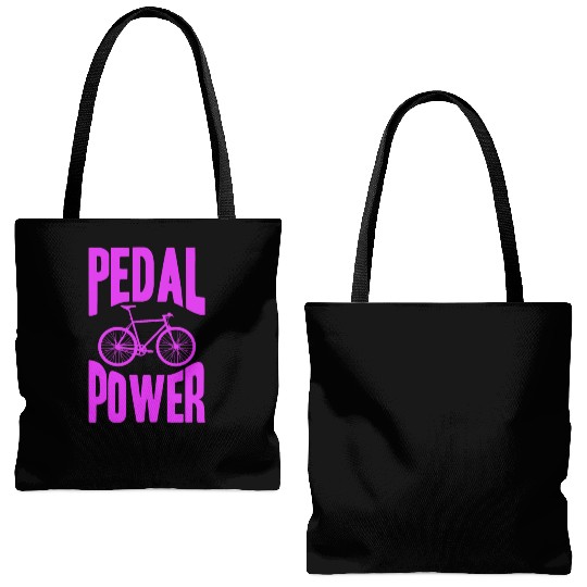 Cycopath PWR Cyclist Gravel MTB Funny Bike Tote Bags (AOP)