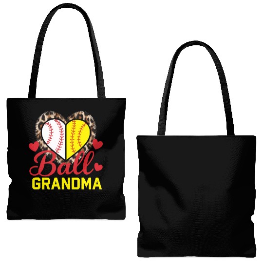 Baseball Grandma Grandmother Grandparents Day Tote Bags (AOP)