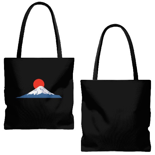 Japanese dawn on Mount Fuji Tote Bags (AOP)
