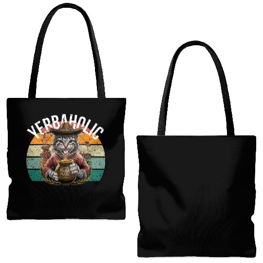 Yerba Mate Cat - Embrace the Yerbaholic Lifestyle! Tote Bags (AOP)