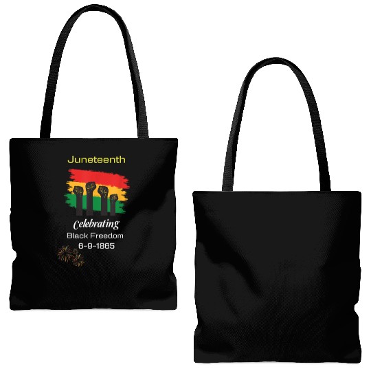 Juneteenth celebrating black freedom history Tote Bags (AOP)