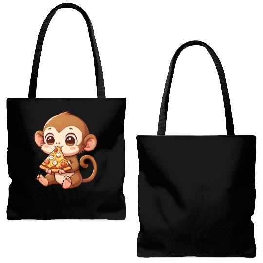 Monkey bicycle funny cyclist animals adventure Tote Bags (AOP)