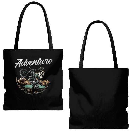 MOTOCROSS ITS TIME ADVENTURE Tote Bags (AOP)