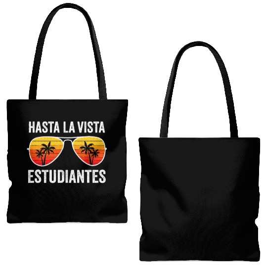 Spanish Teacher Last Day of School Graduation Tote Bags (AOP)