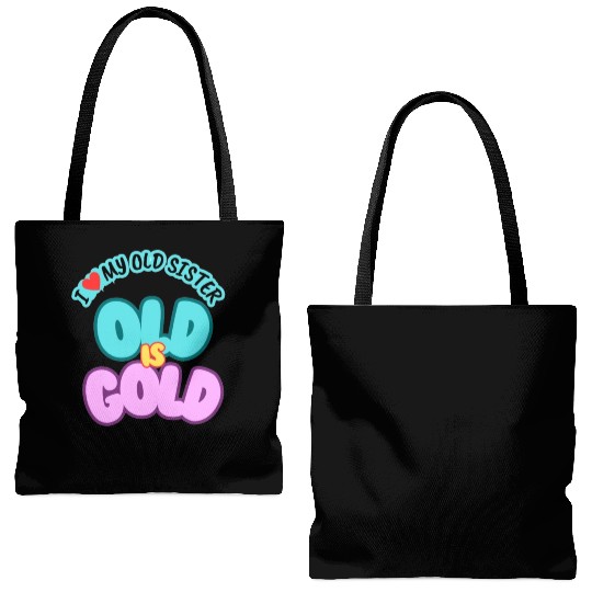 I love my sister Tote Bags (AOP)