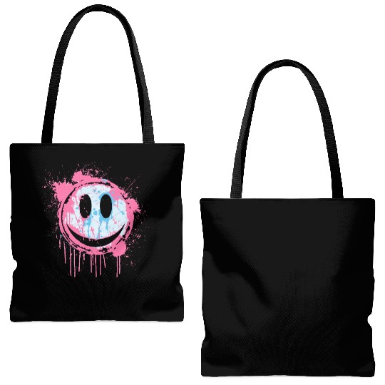 Graffiti Smiley Face - Urban Street Art Tote Bags (AOP)