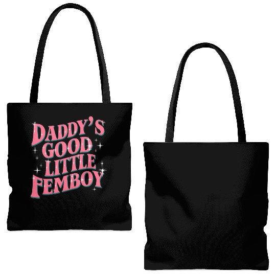 Daddy's Good Little Femboy LGBT Gay Pride Femoby Tote Bags (AOP)