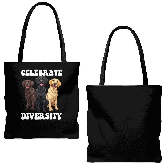 Labrador Dogs CELEBRATE DIVERSITY Retriever Tote Bags (AOP)