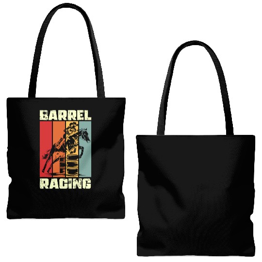 Retro Barrel Racing Gifts Tote Bags (AOP)