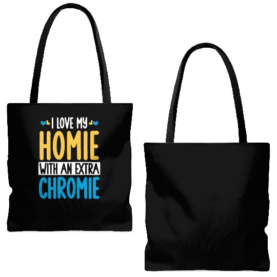 Down Syndrome Awareness I Love my Homie with Tote Bags (AOP)