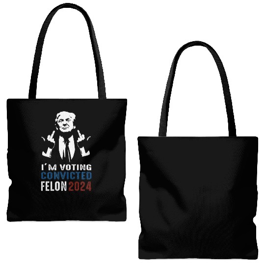 Yes I'm Voting Convicted Felon 2024 Tote Bags (AOP)