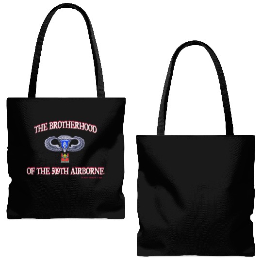 Ol Koot Designs BROTHERHOOD AIRBORNE Tote Bags (AOP)